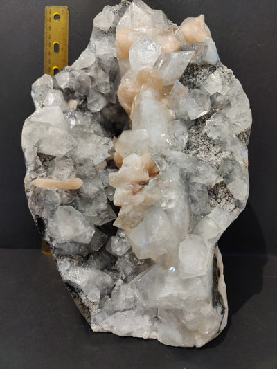 Clear Apophyllite with Peach Stilbite Cabinet Specimen 7,825g by Rare Earth Gallery - product image 4 for Resin Society