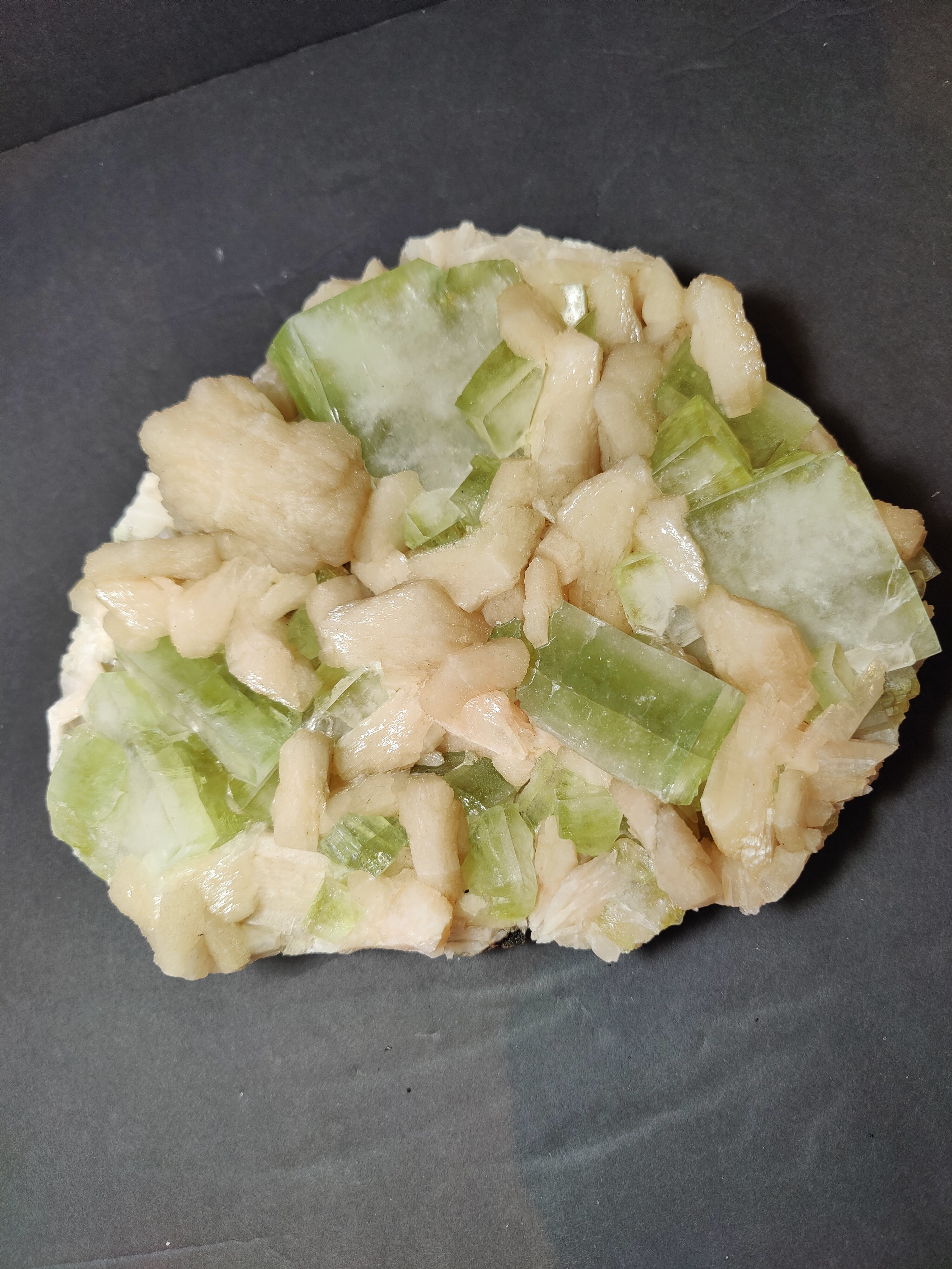 Green Apophyllite Cubes with Peach Stilbite Specimen 1,784g by Rare Earth Gallery - product image 4 for Resin Society