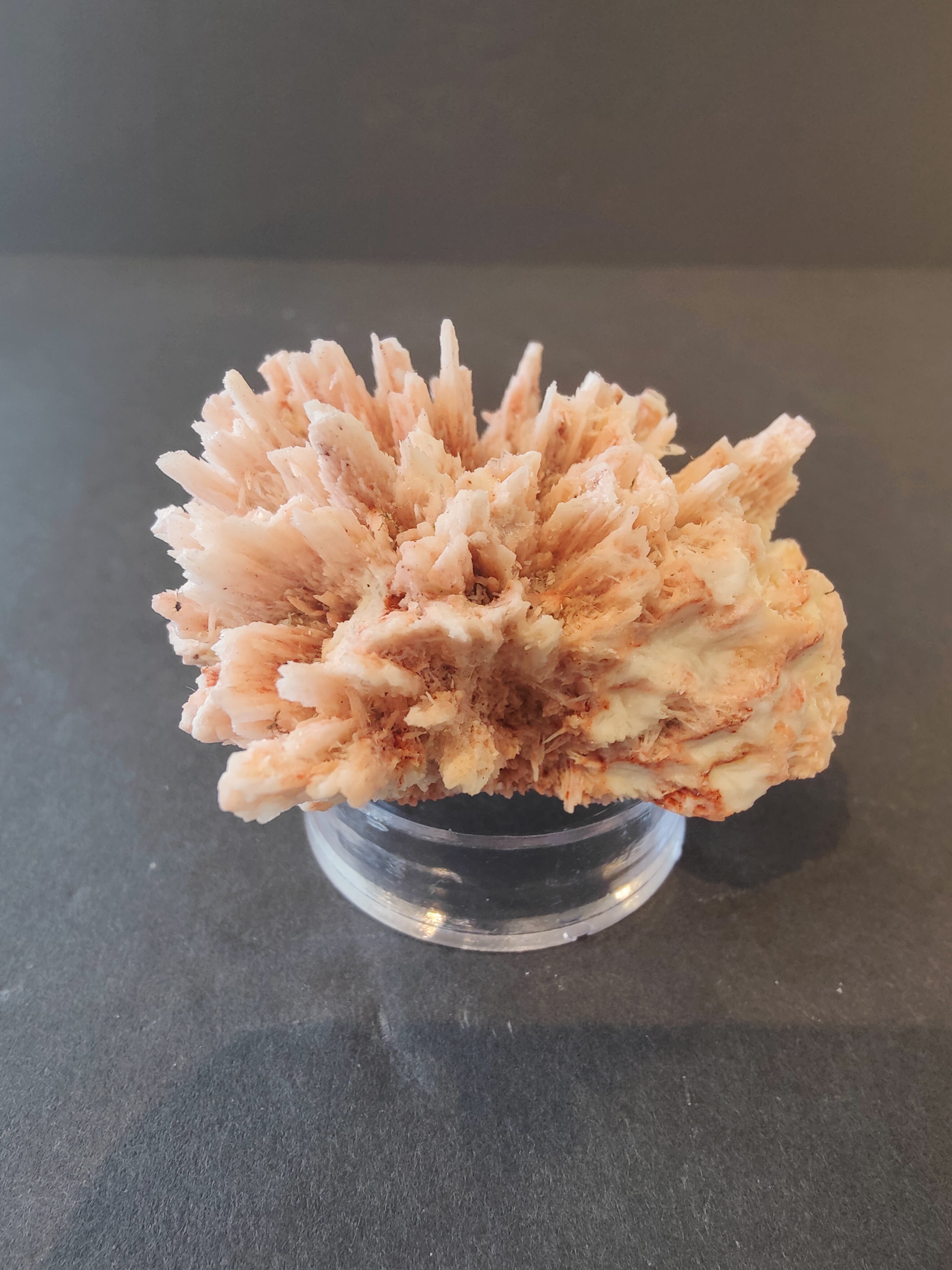 Red Mordenite mineral specimen showing deep red crystalline formations