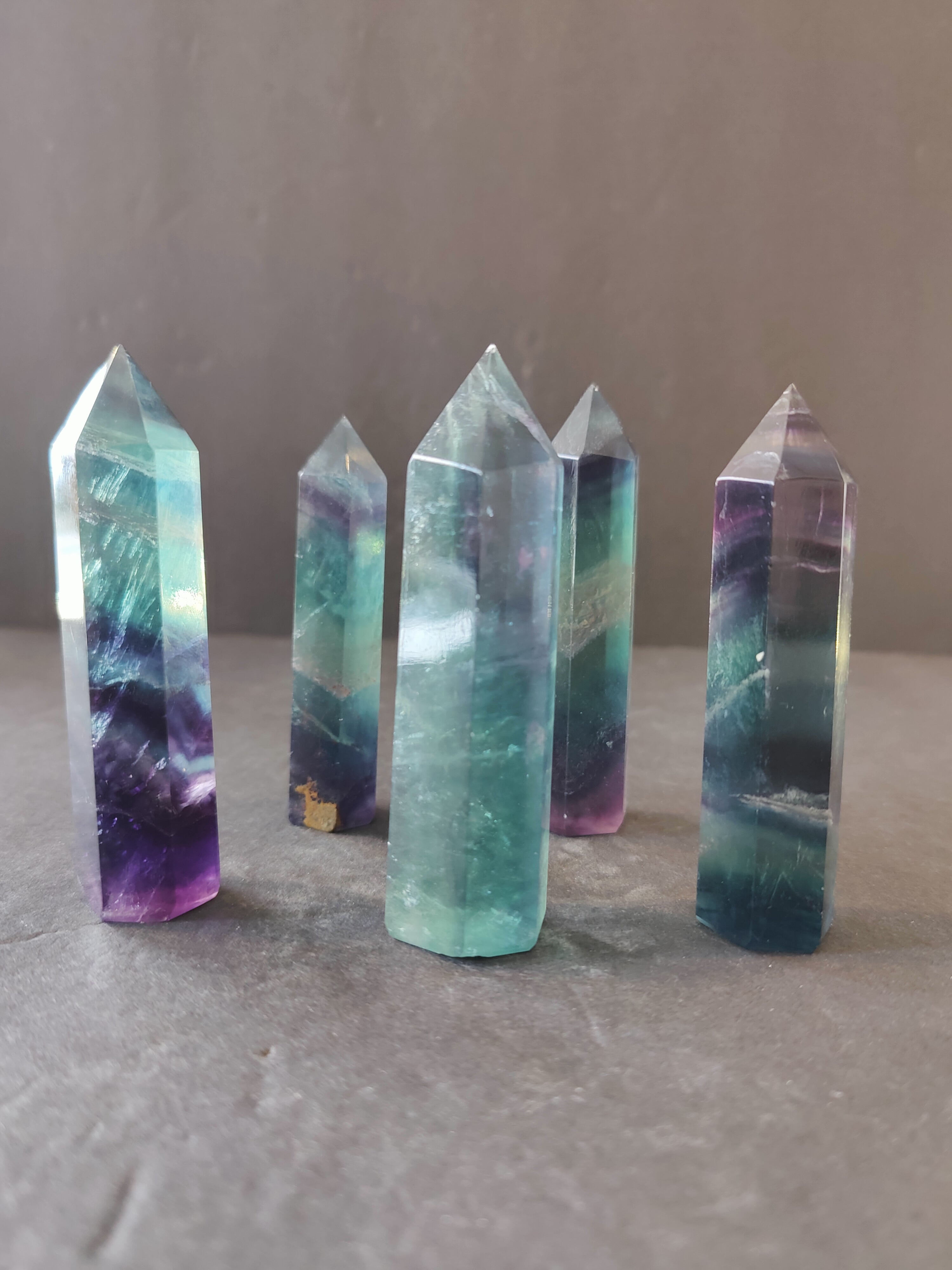 Polished Multi-Color Fluorite Tower 3"