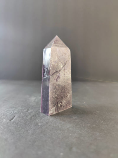 Lepidolite Tower & Heart Sculptures