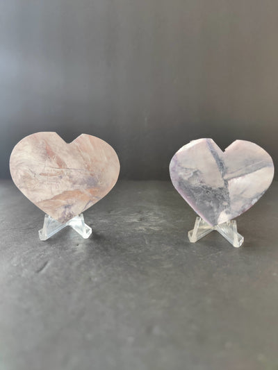 Lepidolite Tower & Heart Sculptures