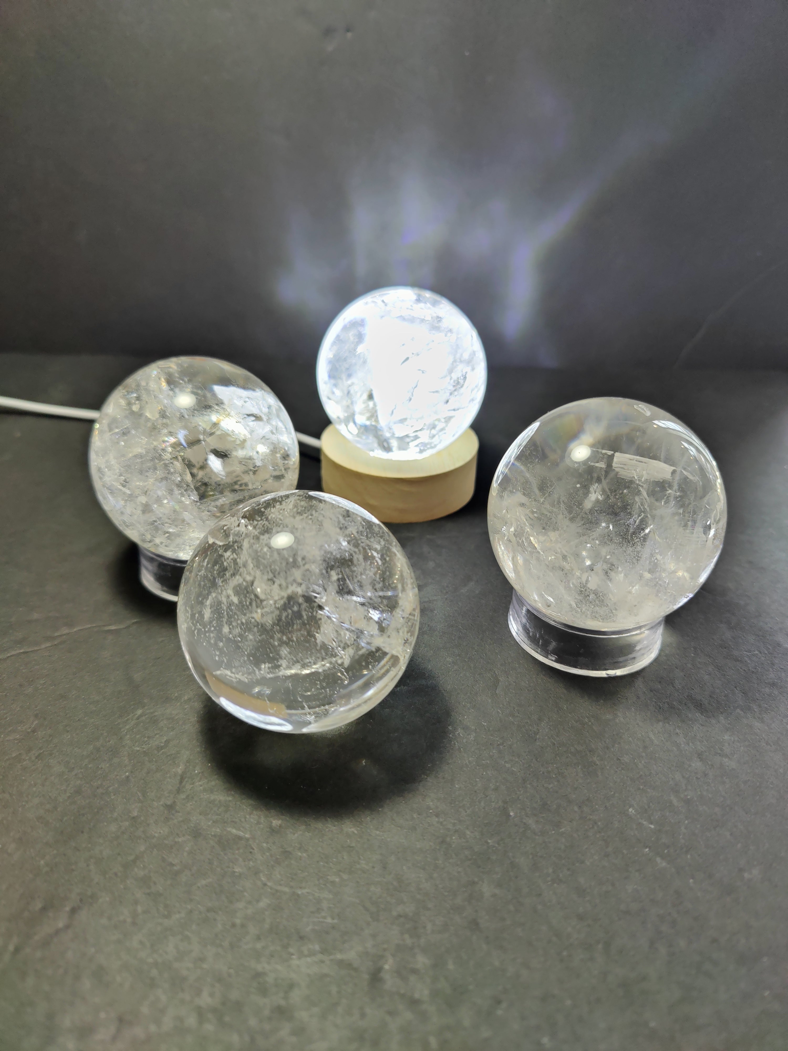 Clear Quartz Polished Sphere Sculpture (Extra Quality)