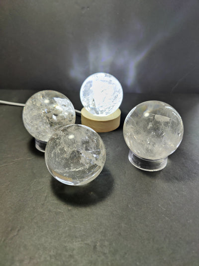 Clear Quartz Polished Sphere Sculpture (Extra Quality)