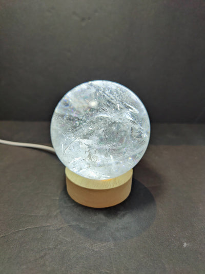 Clear Quartz Polished Sphere Sculpture (Extra Quality)
