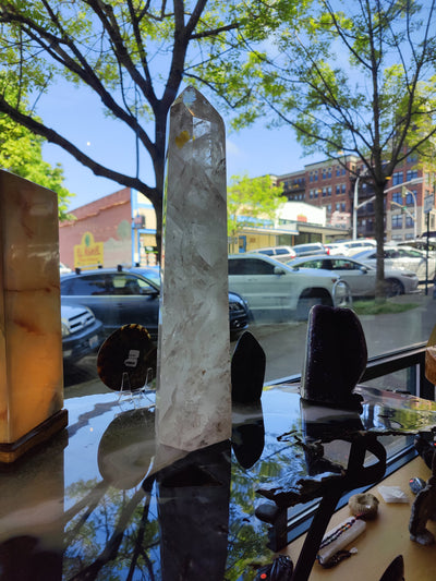 Clear Quartz Polished Obelisk 5.35kg 17.5" by Rare Earth Gallery - product image 3 for Resin Society