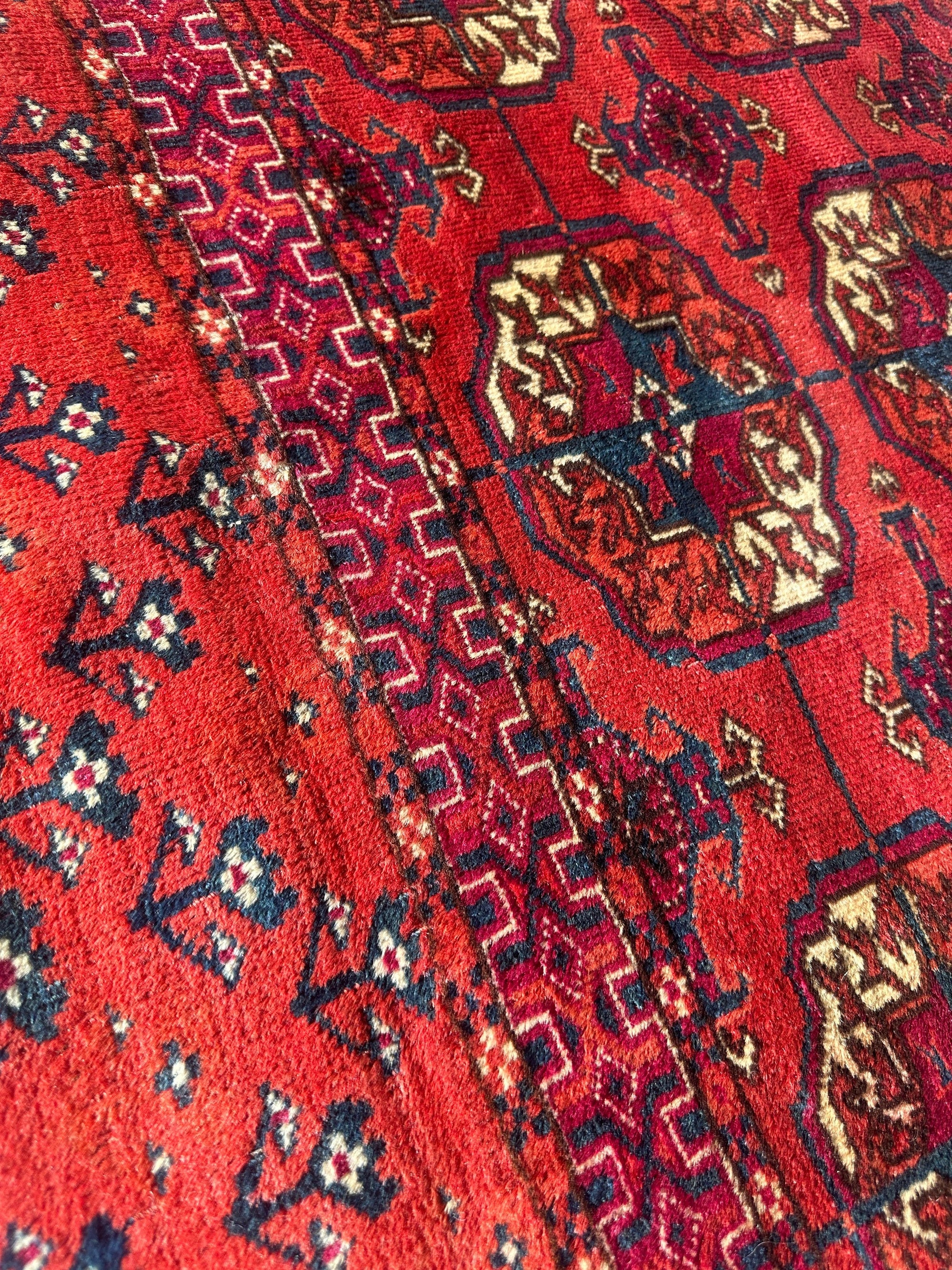 Antique 1920’s Tribal Turkoman Tekke Wedding Rug 3’4” x 4’1” by Rugistan - main product image for Resin Society