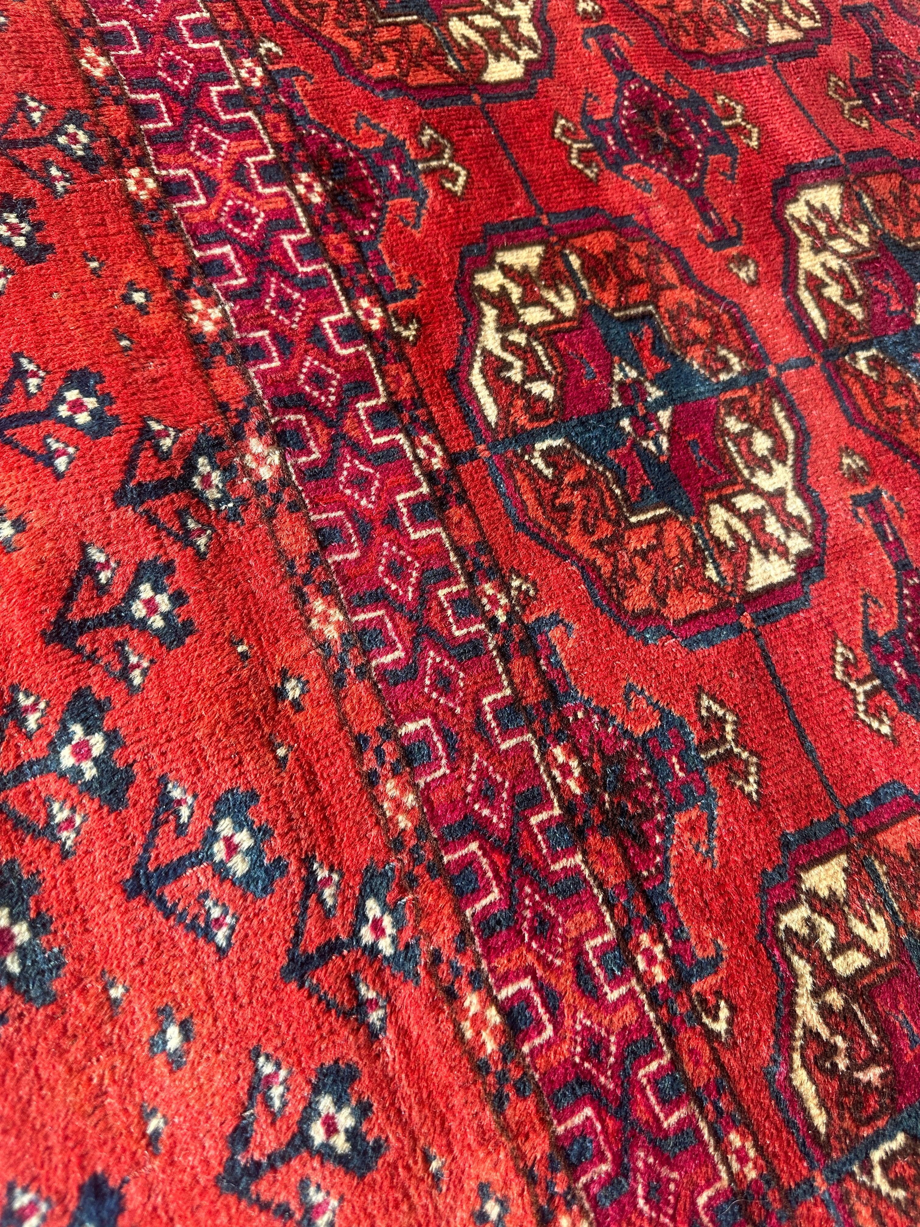 Antique 1920’s Tribal Turkoman Tekke Wedding Rug 3’4” x 4’1” by Rugistan - main product image for Resin Society