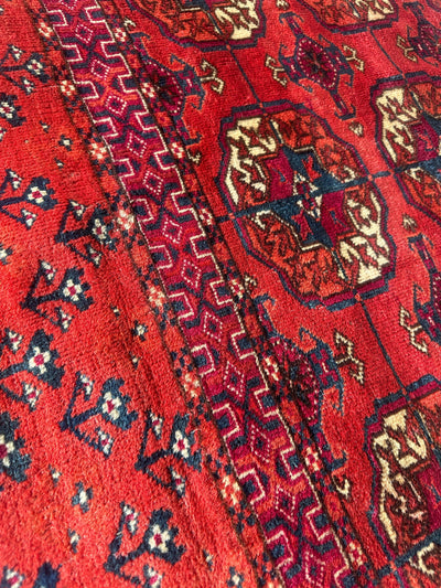 Antique 1920’s Tribal Turkoman Tekke Wedding Rug 3’4” x 4’1” by Rugistan - main product image for Resin Society