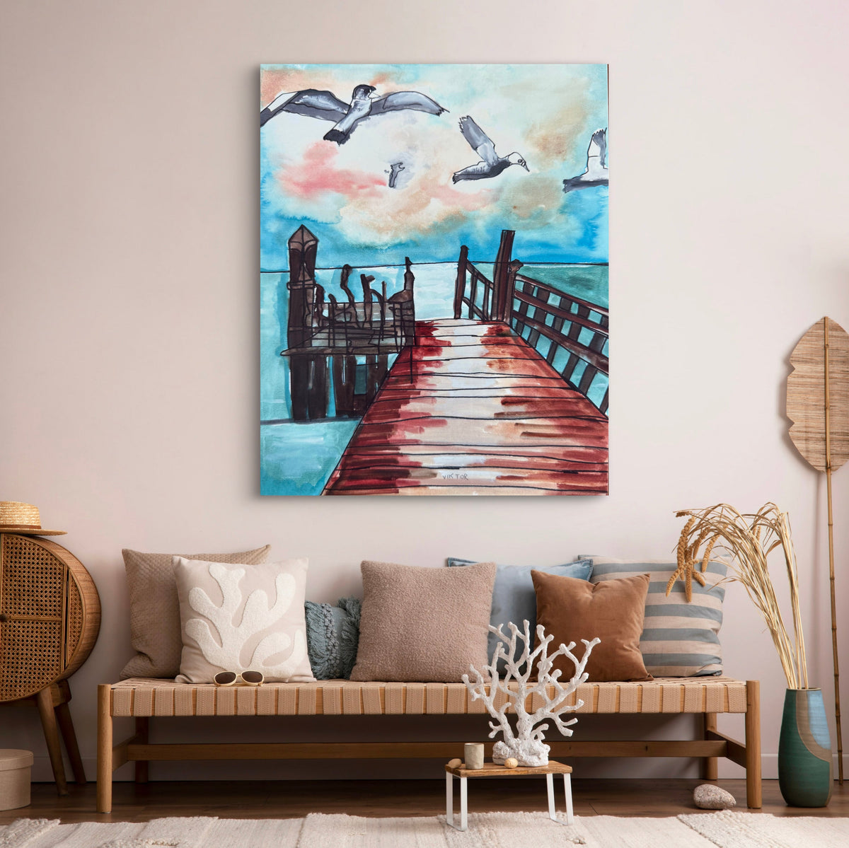 Coastal Seagulls - Art Prints detail image - Resin Society