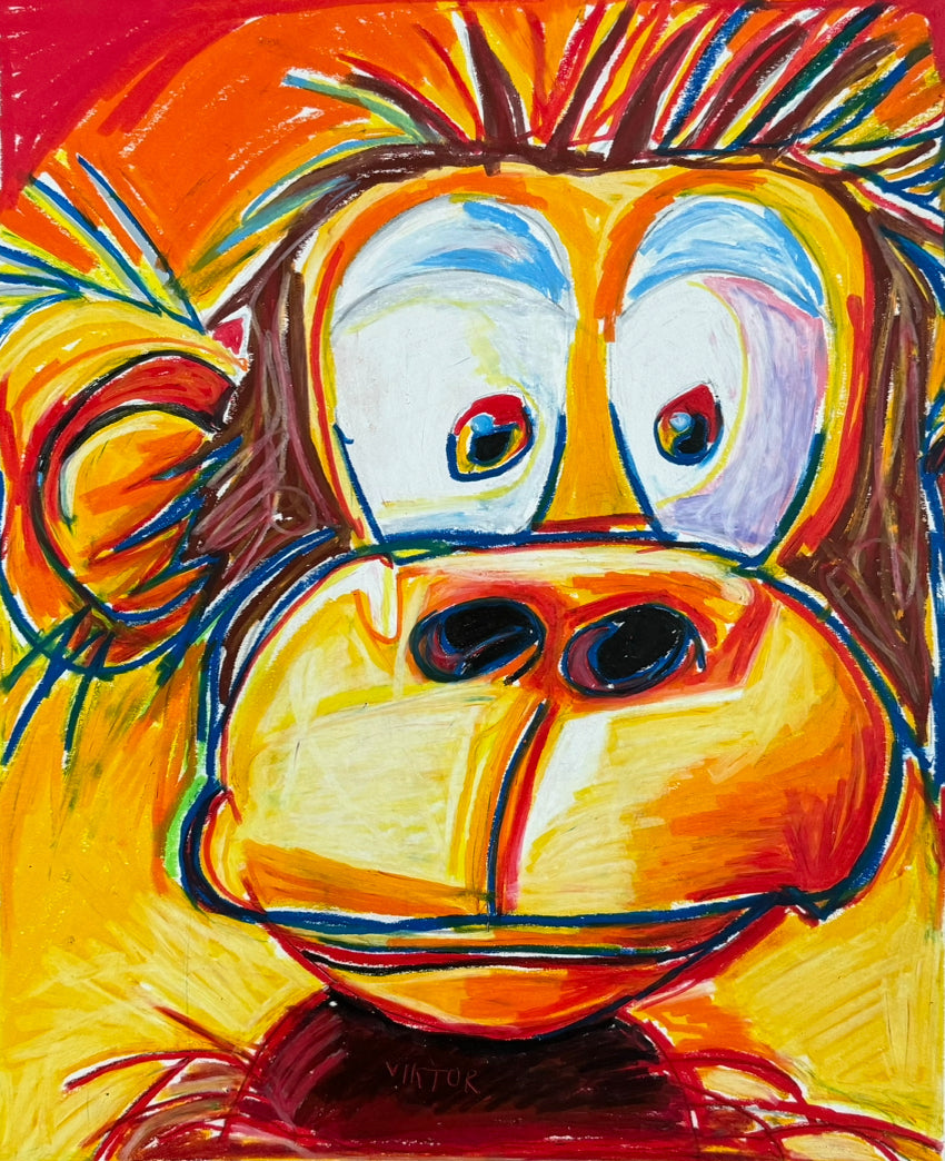 The Silly Monkey - Art Prints by Vichy's Art - Resin Society