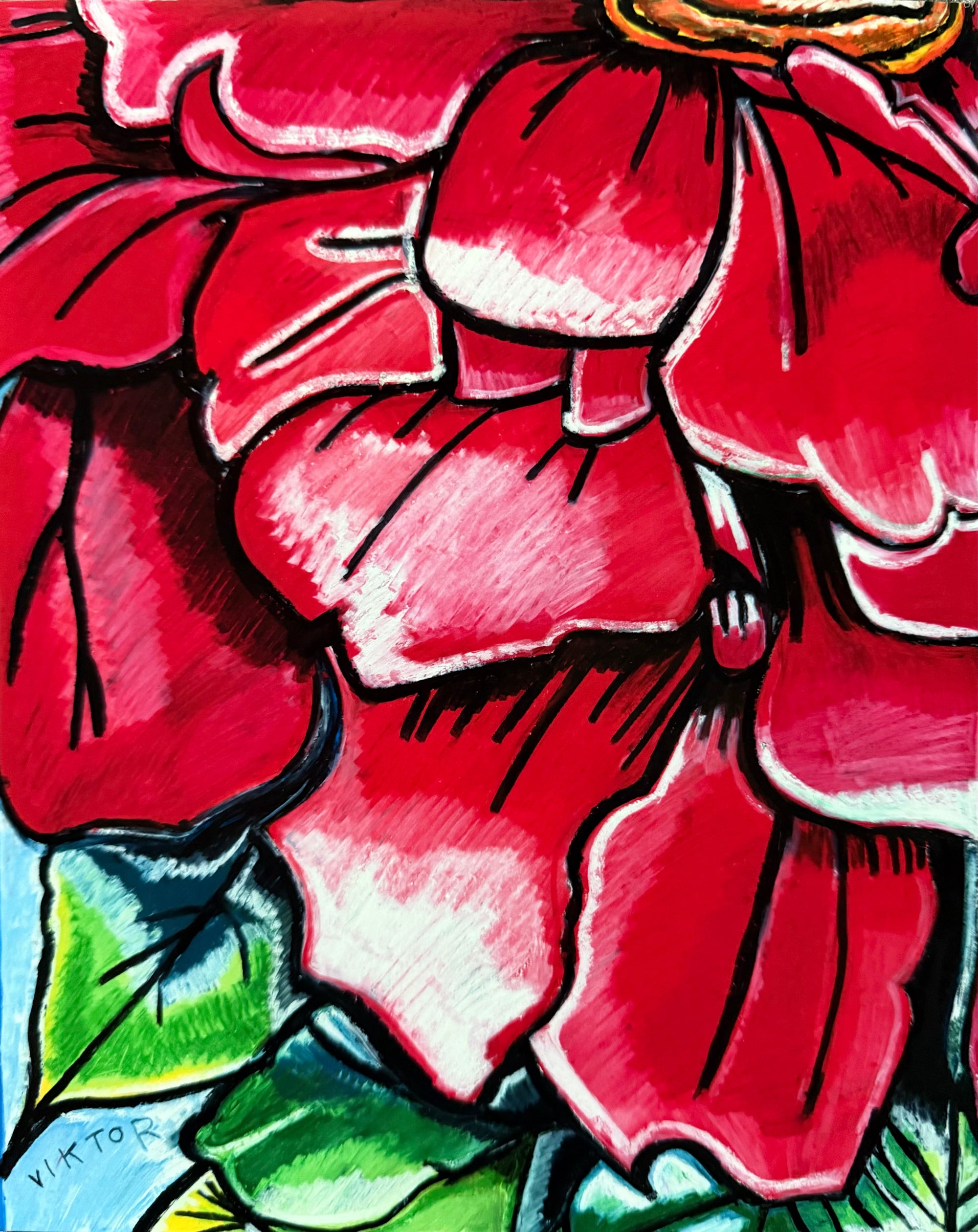 Zinnia Ember - Art Prints by Vichy's Art - Resin Society