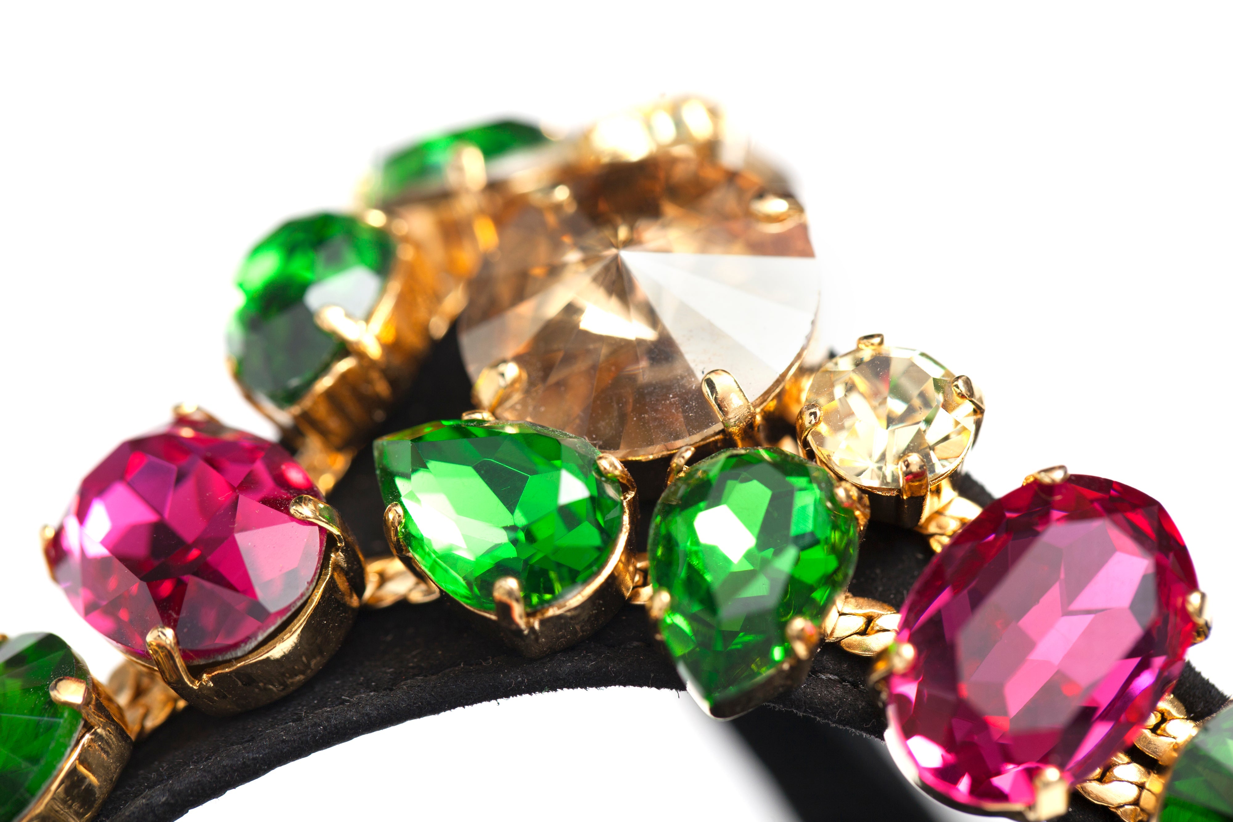 Black Suede with Multi Color Crystal by Allysa Payne Beverly Hills - product image 2 for Resin Society
