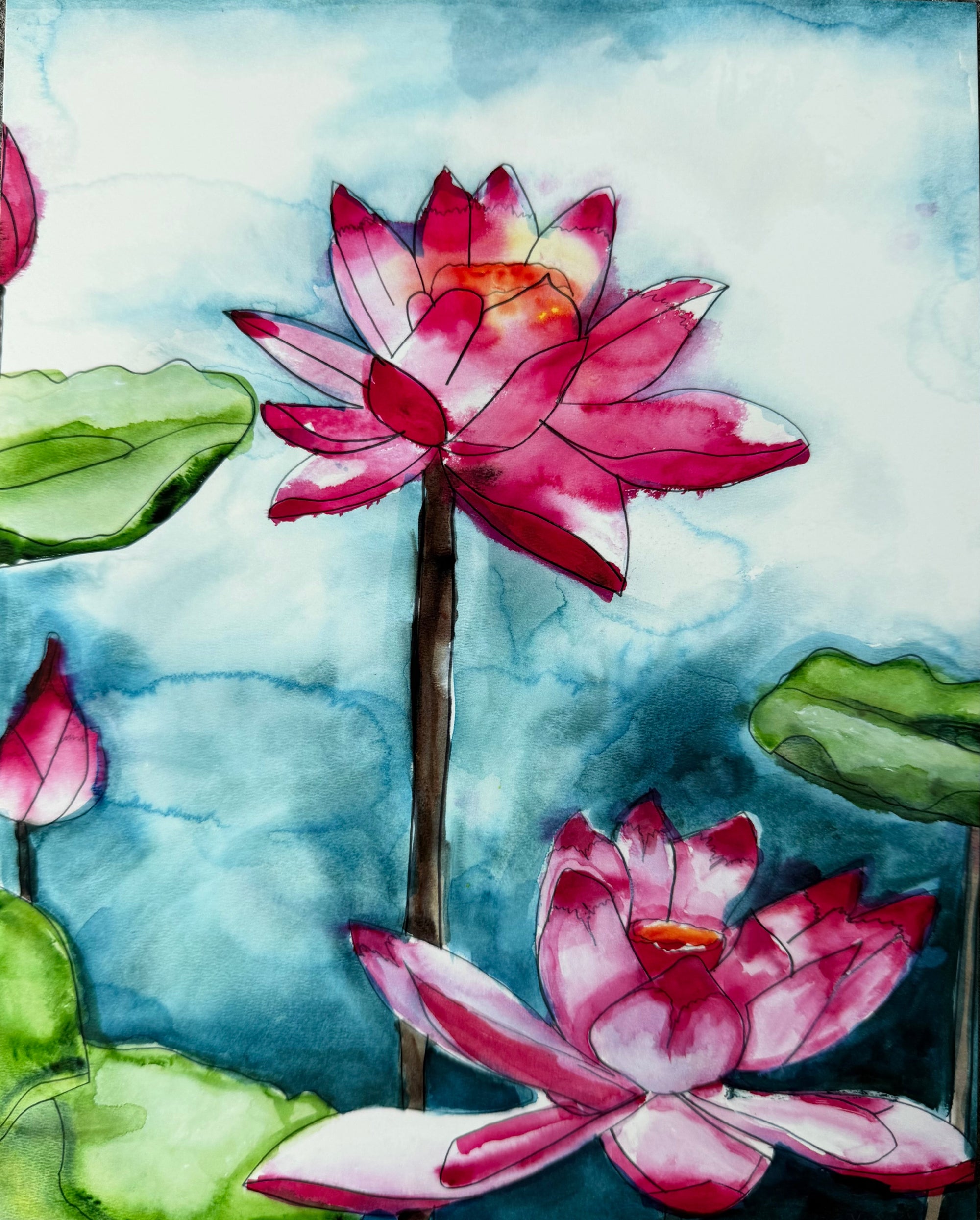 Lotus Bloom - Art Prints by Vichy's Art - Resin Society