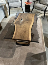 Epoxy Live Edge Coffee Table with Wooden U Leg by Gizz - product image 4 for Resin Society