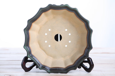 Willow Bonsai Ceramics Flower Design Bonsai Pot 8 Inch – Elegant by Willow Bonsai Ceramics - product image 5 for Resin Society