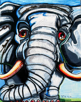 Azure Elephant - Art Prints by Vichy's Art - Resin Society