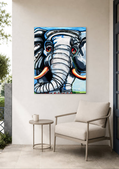 Azure Elephant - Art Prints detail image - Resin Society
