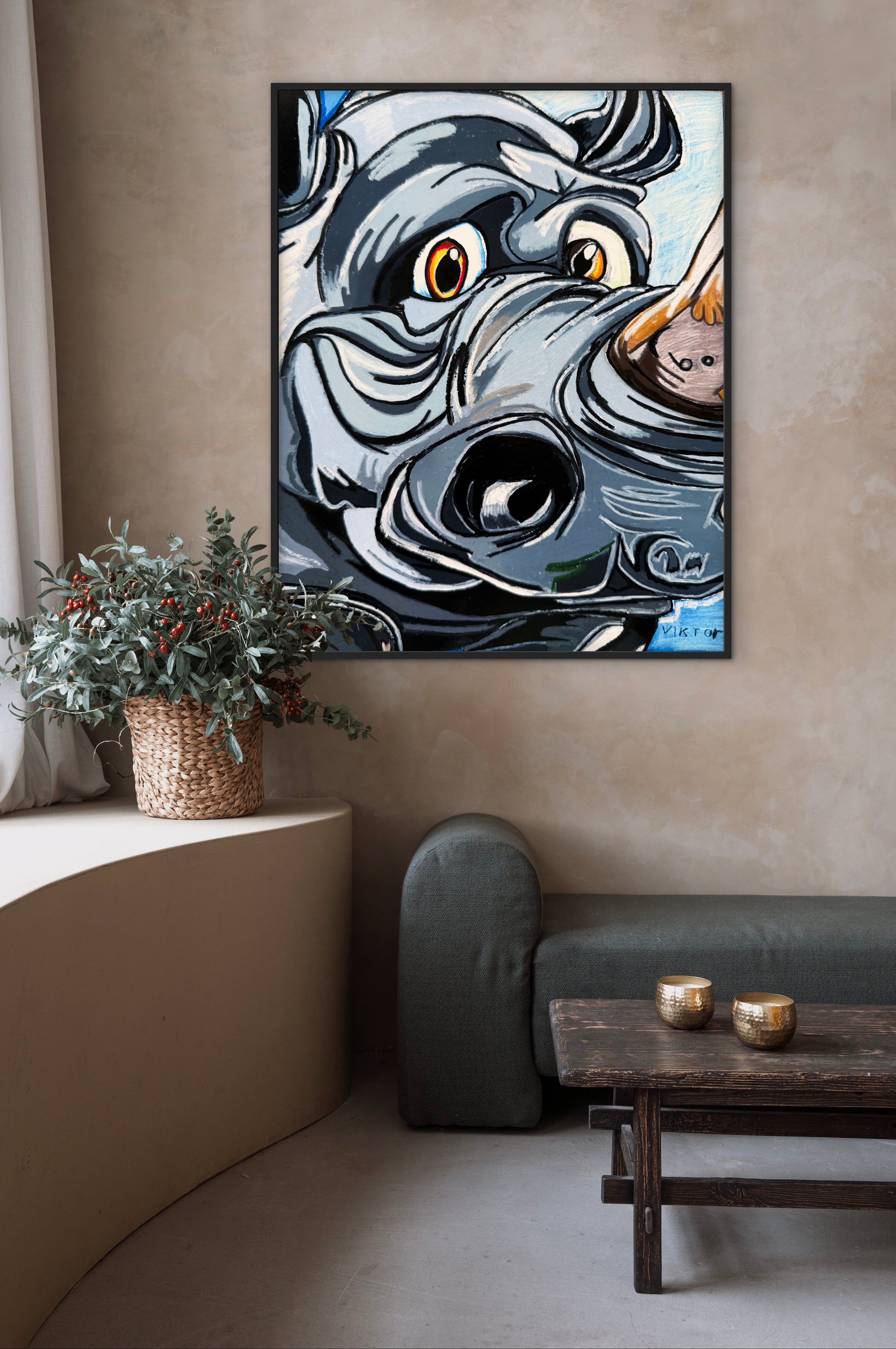 One Horned Wonder - Art Prints detail image - Resin Society