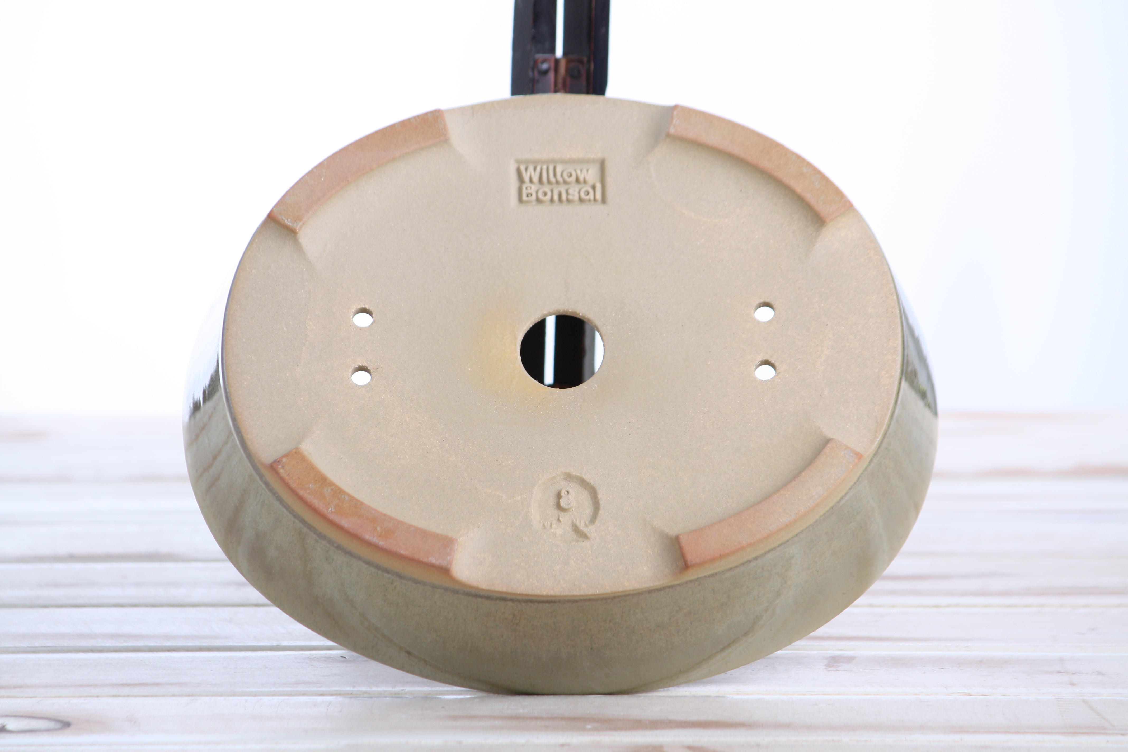 Willow Bonsai Ceramics Oval A Bonsai Pot 8 Inch – Straight-Sided Oval Planter