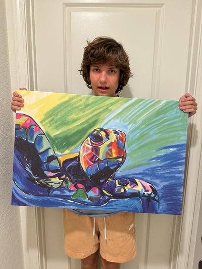 Colorful Turtle - Art Prints detail image - Resin Society