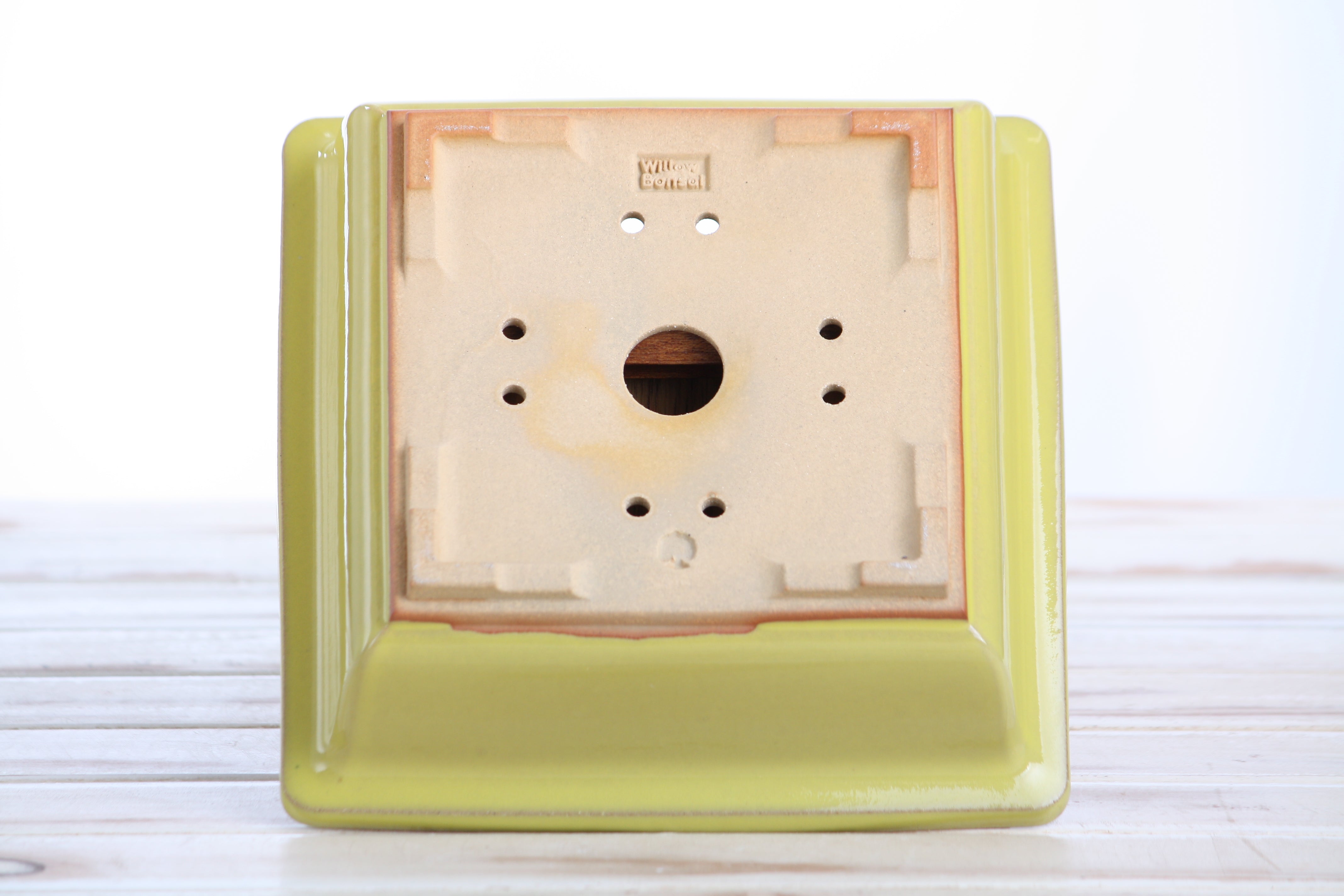 Willow Bonsai Ceramics Square Bonsai Pot 7 Inch – Yellow