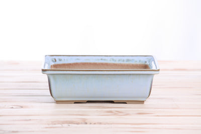 Willow Bonsai Ceramics Rectangle Bonsai Pot 8 Inch – Glacier