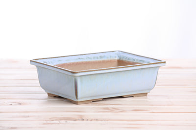 Willow Bonsai Ceramics Rectangle Bonsai Pot 8 Inch – Glacier