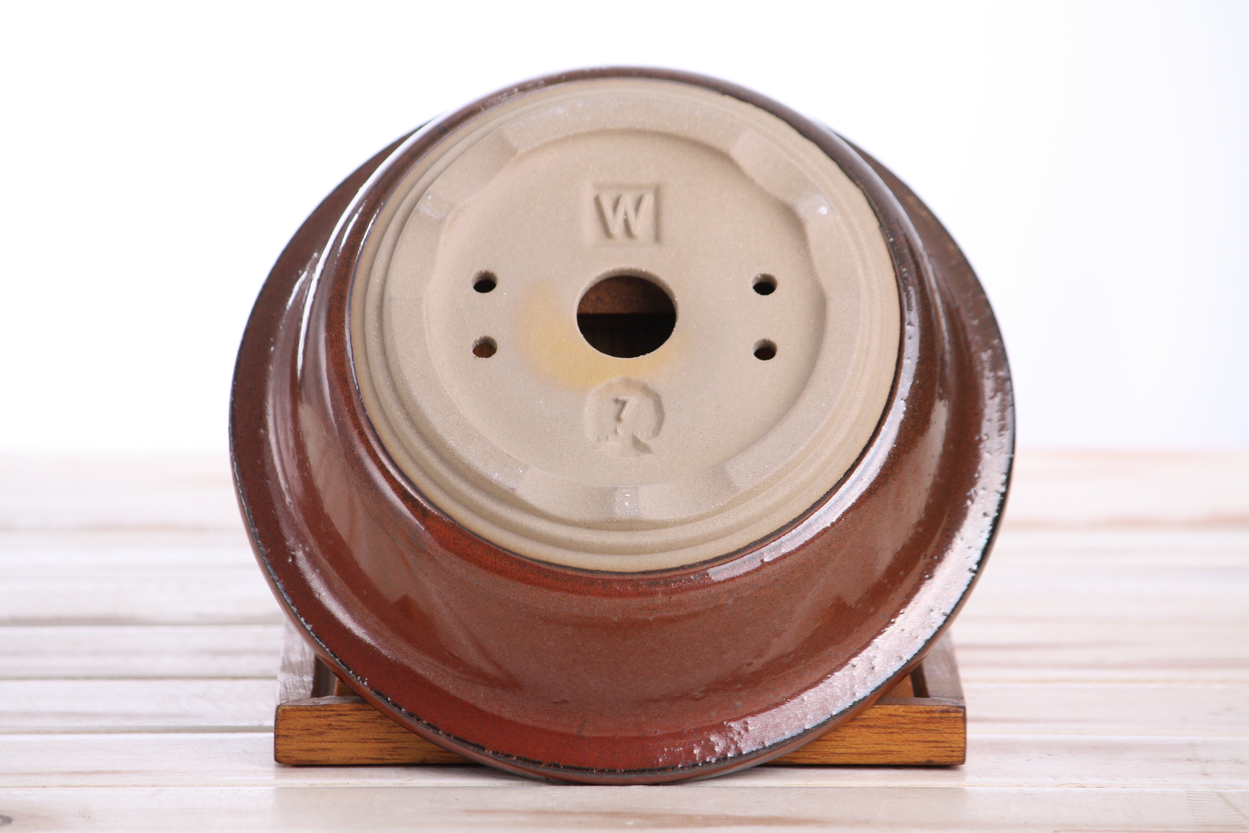 Willow Bonsai Ceramics Round Bonsai Pot 7 Inch (Sunset)