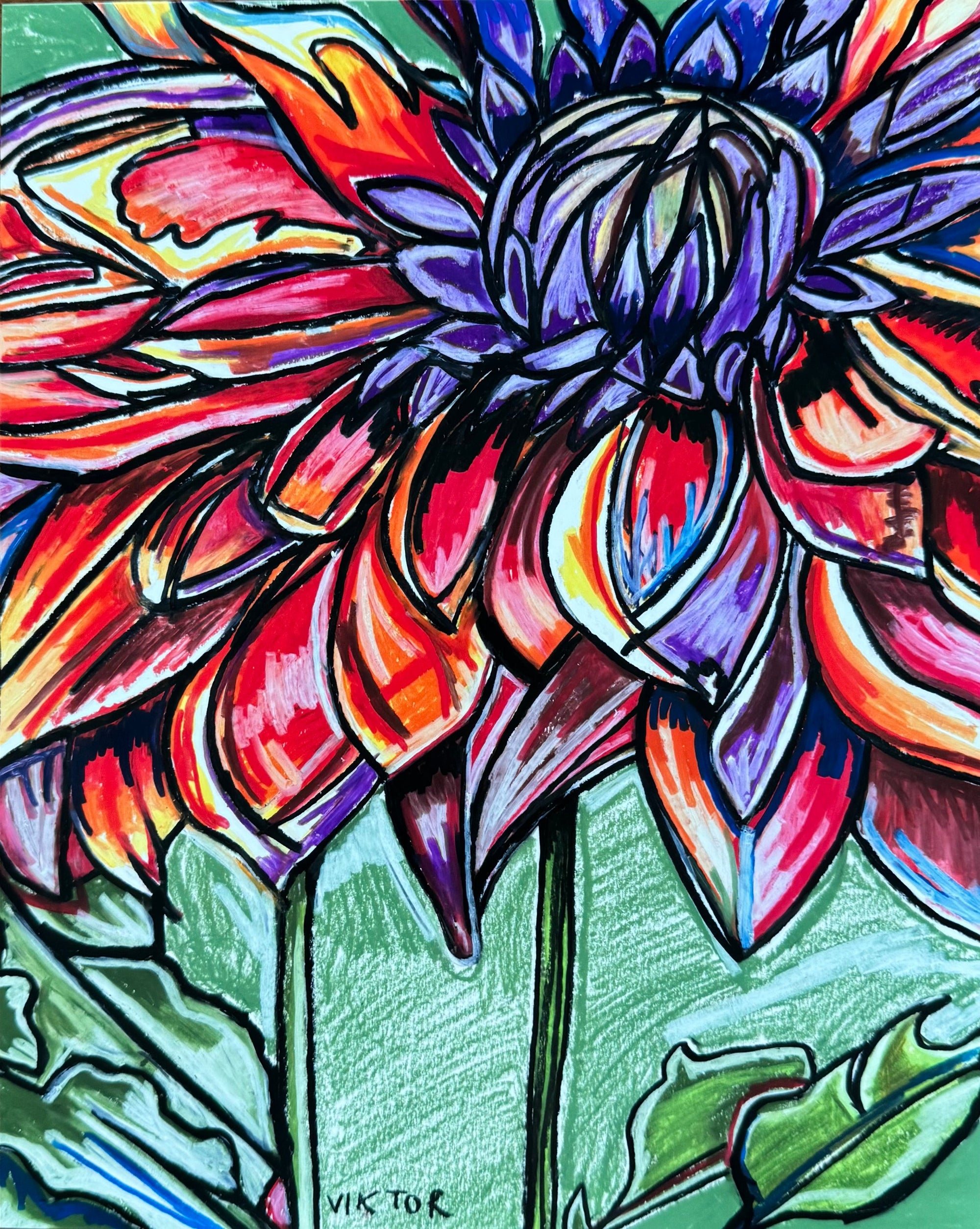 Dahlia - Art Prints by Vichy's Art - Resin Society