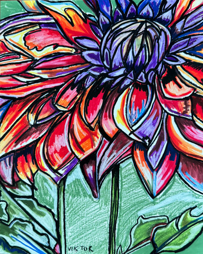 Dahlia - Art Prints by Vichy's Art - Resin Society