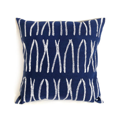 Sadza Lines Pillow Cover - Touareg Indigo by Mbare Ltd - main product image for Resin Society