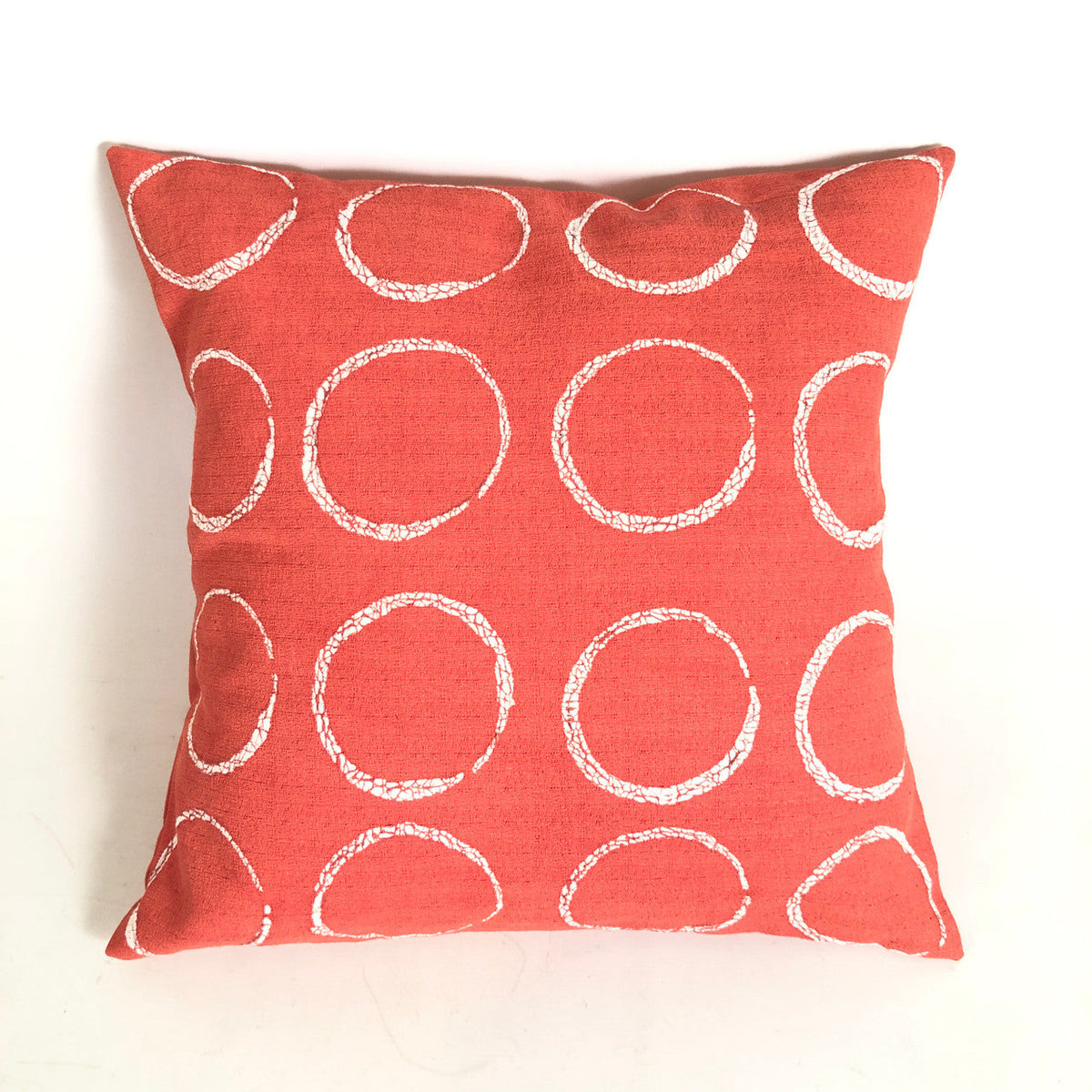 Sadza Circles Pillow Cover - Madagascar Coral by Mbare Ltd - main product image for Resin Society