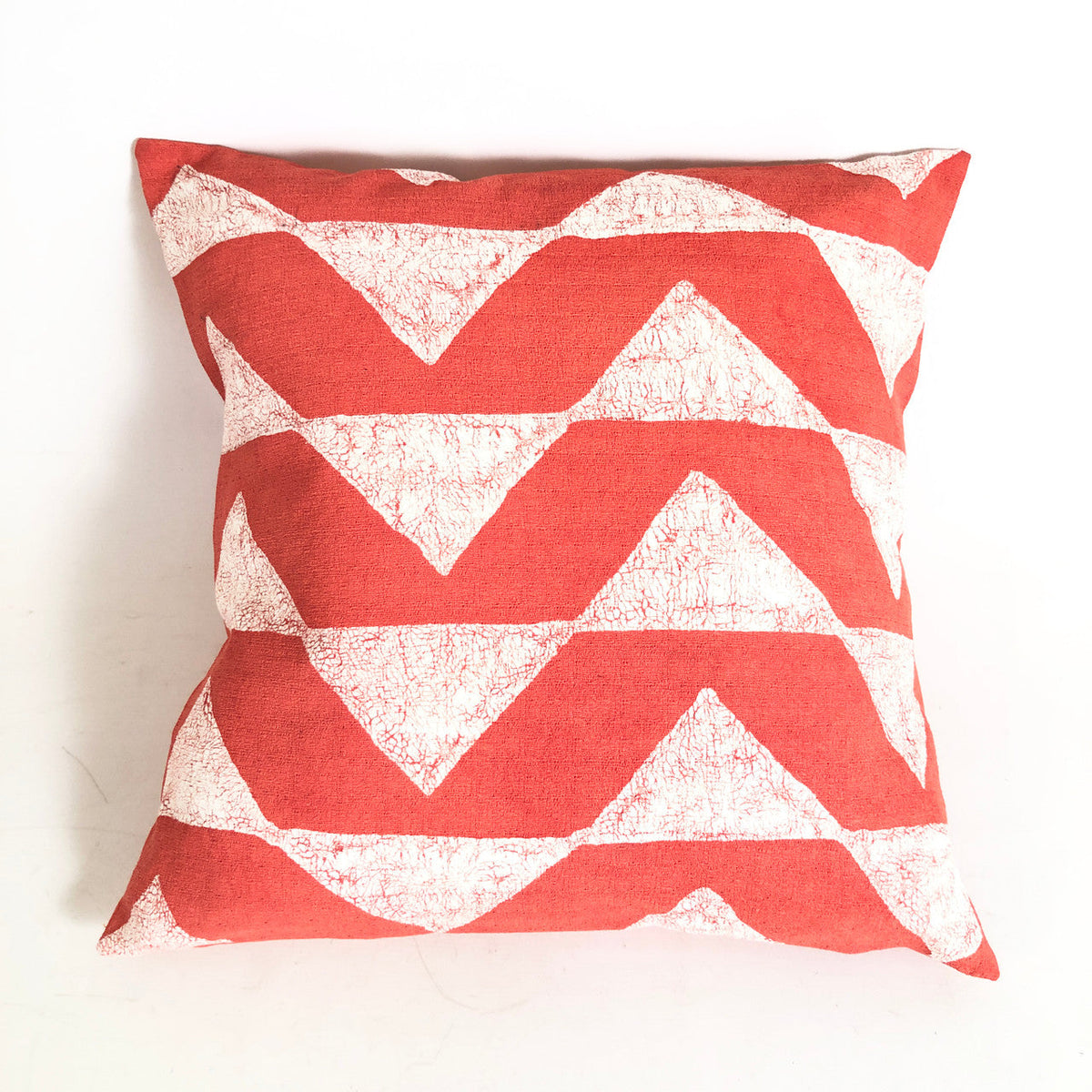 Sadza Triangles Pillow - Madagascar Coral Cover by Mbare Ltd - main product image for Resin Society