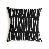 Sadza Lines Pillow Cover - Ebony Black by Mbare Ltd - main product image for Resin Society