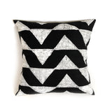 Sadza Triangles Pillow Cover - Ebony Black by Mbare Ltd - main product image for Resin Society