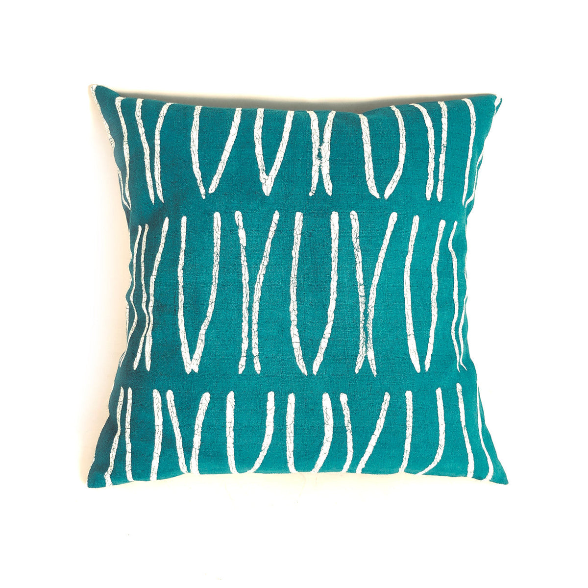 Sadza Lines Pillow Cover - Seychelles Teal by Mbare Ltd - main product image for Resin Society