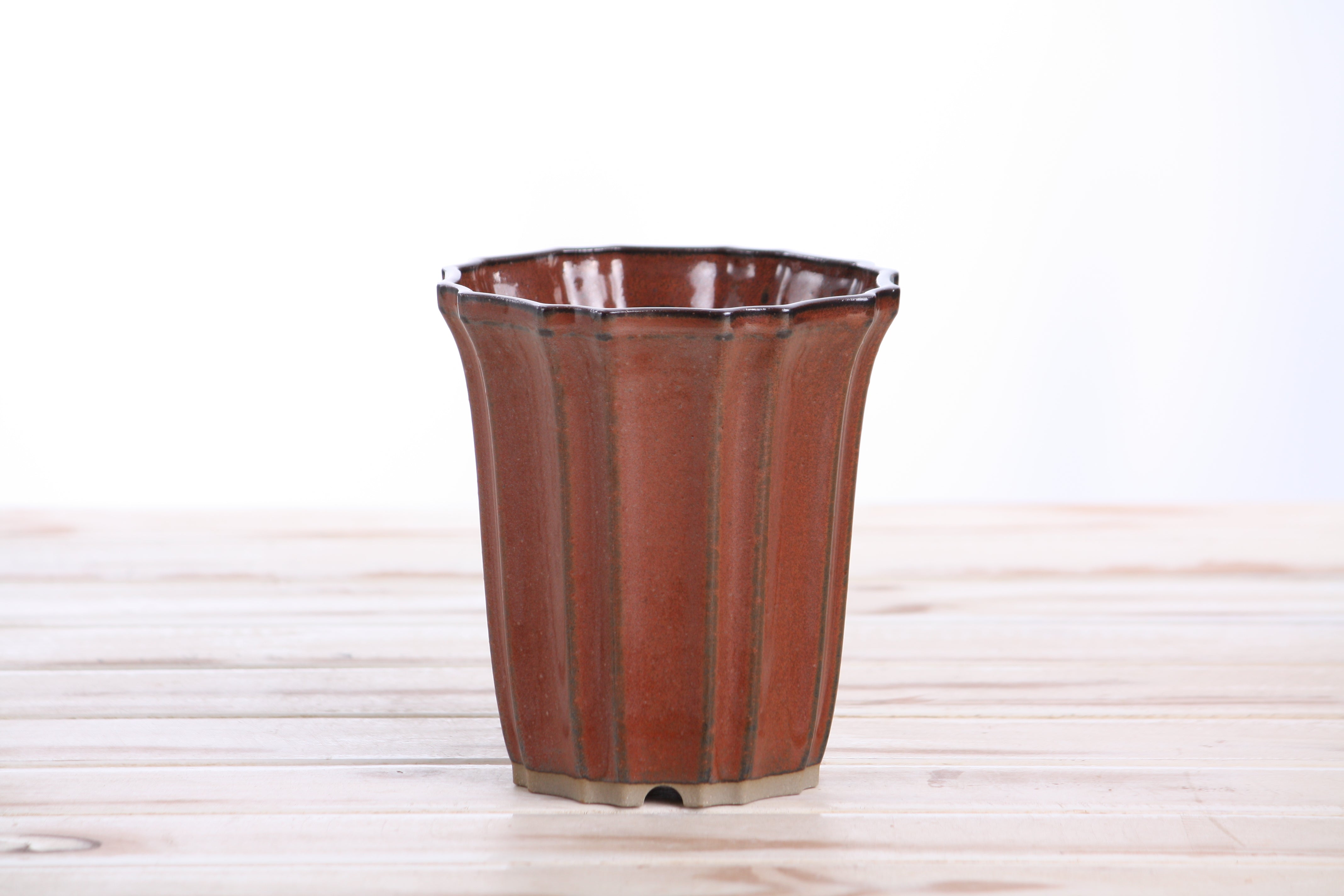 Willow Bonsai Ceramics Flower Design Cascade Bonsai Pot 4.5 Inch - Sunset