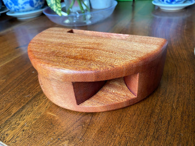 Handmade wooden smartphone speaker amplifier in Cherry, White Oak, and Mahogany finishes