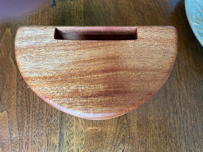 Handmade wooden smartphone speaker amplifier in Cherry, White Oak, and Mahogany finishes