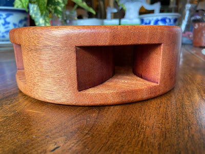 Handmade wooden smartphone speaker amplifier in Cherry, White Oak, and Mahogany finishes