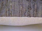 Luxe Grey Silk Lumbar Pillow by Homelosophy