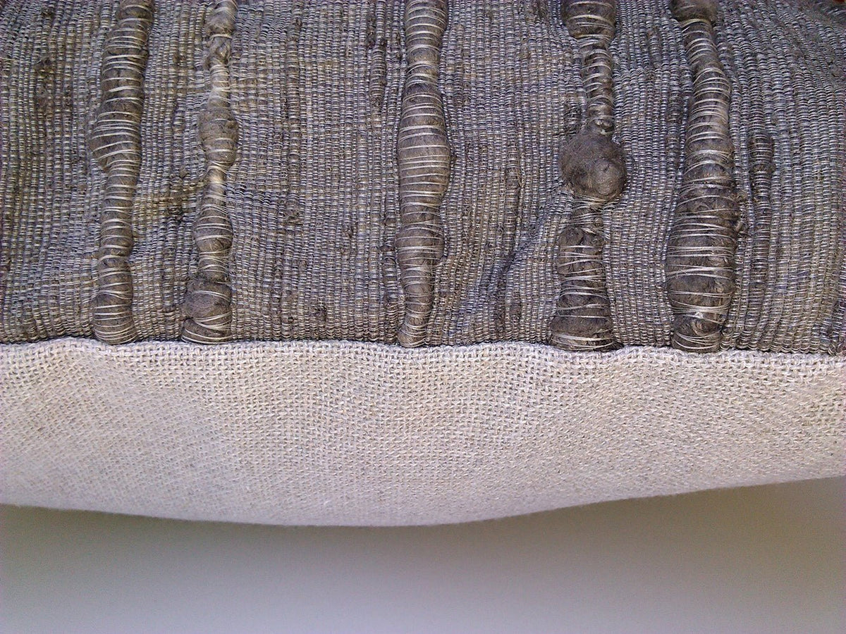 Luxe Grey Silk Lumbar Pillow by Homelosophy