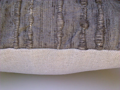 Luxe Grey Silk Lumbar Pillow by Homelosophy