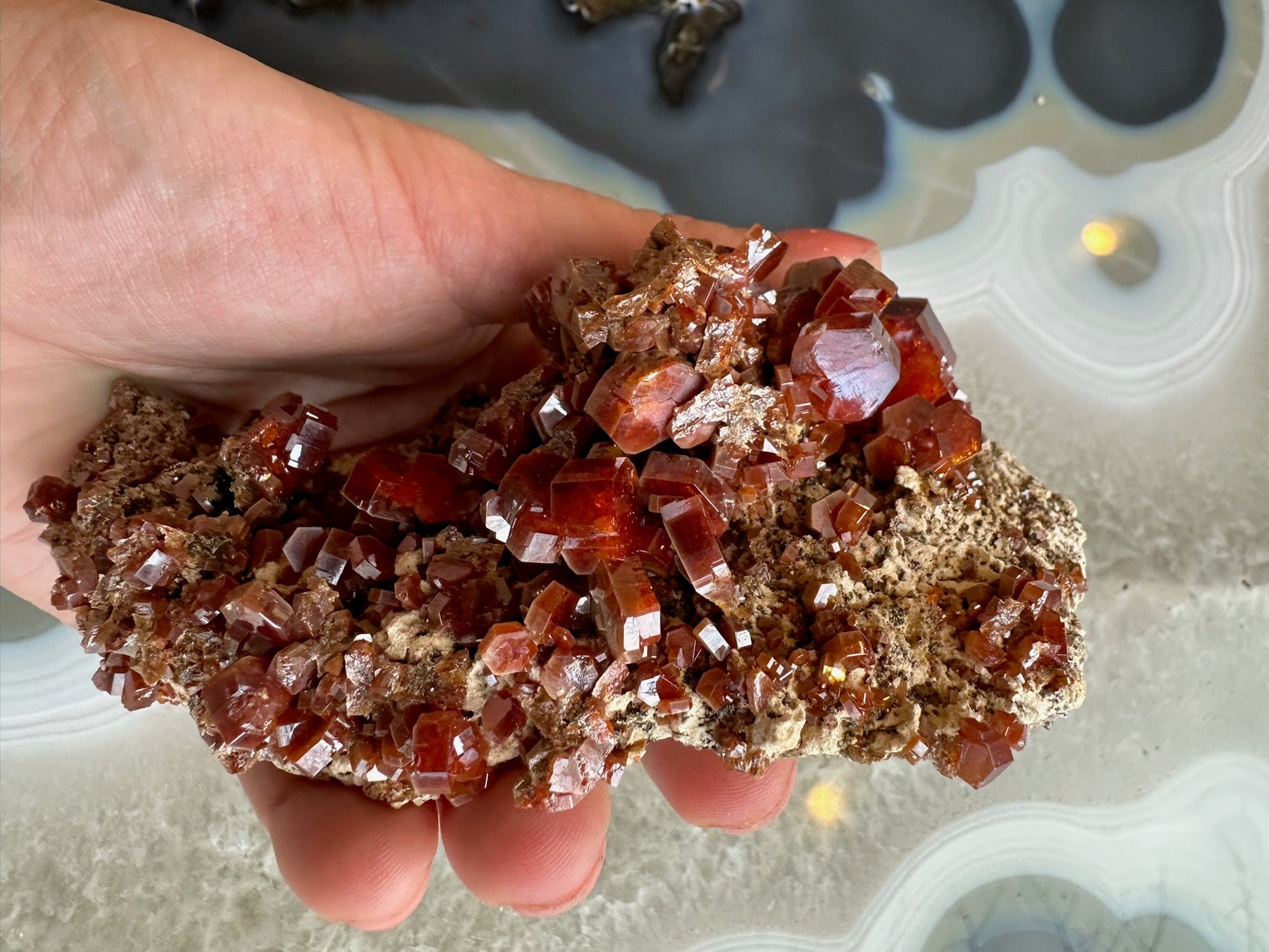 Vanadinite Cluster from Mibladen, Morocco by Rare Earth Gallery - product image 8 for Resin Society