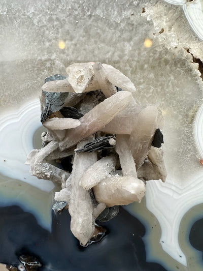 Dogtooth Calcite Cluster with Mica