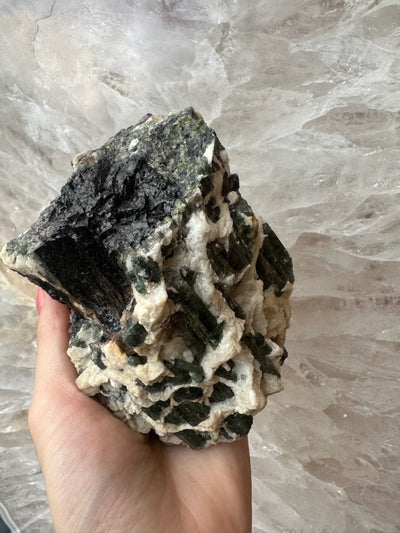 Tourmalinated Albite Cluster 1.1 kg by Rare Earth Gallery - product image 8 for Resin Society