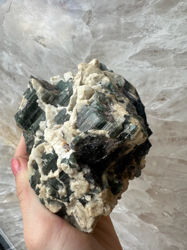 Tourmalinated Albite Cluster 1.1 kg by Rare Earth Gallery - product image 10 for Resin Society