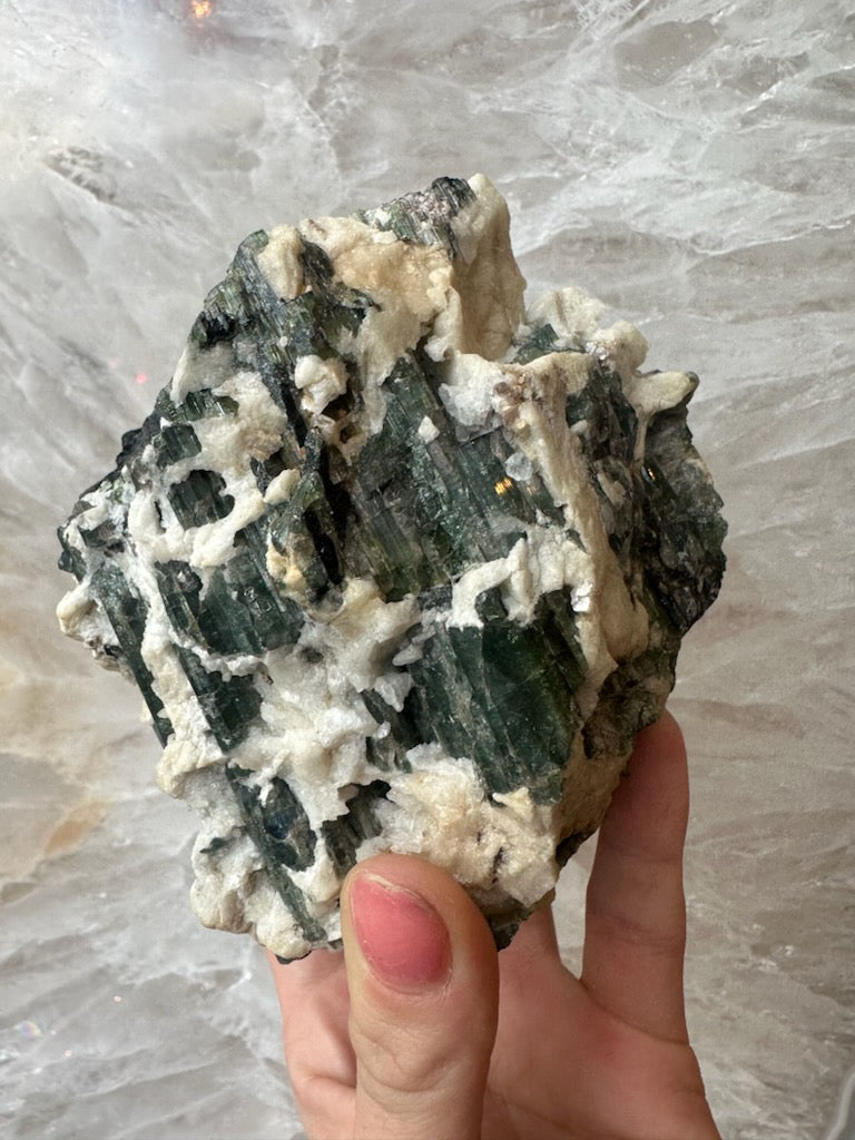 Tourmalinated Albite Cluster 1.1 kg by Rare Earth Gallery - product image 13 for Resin Society