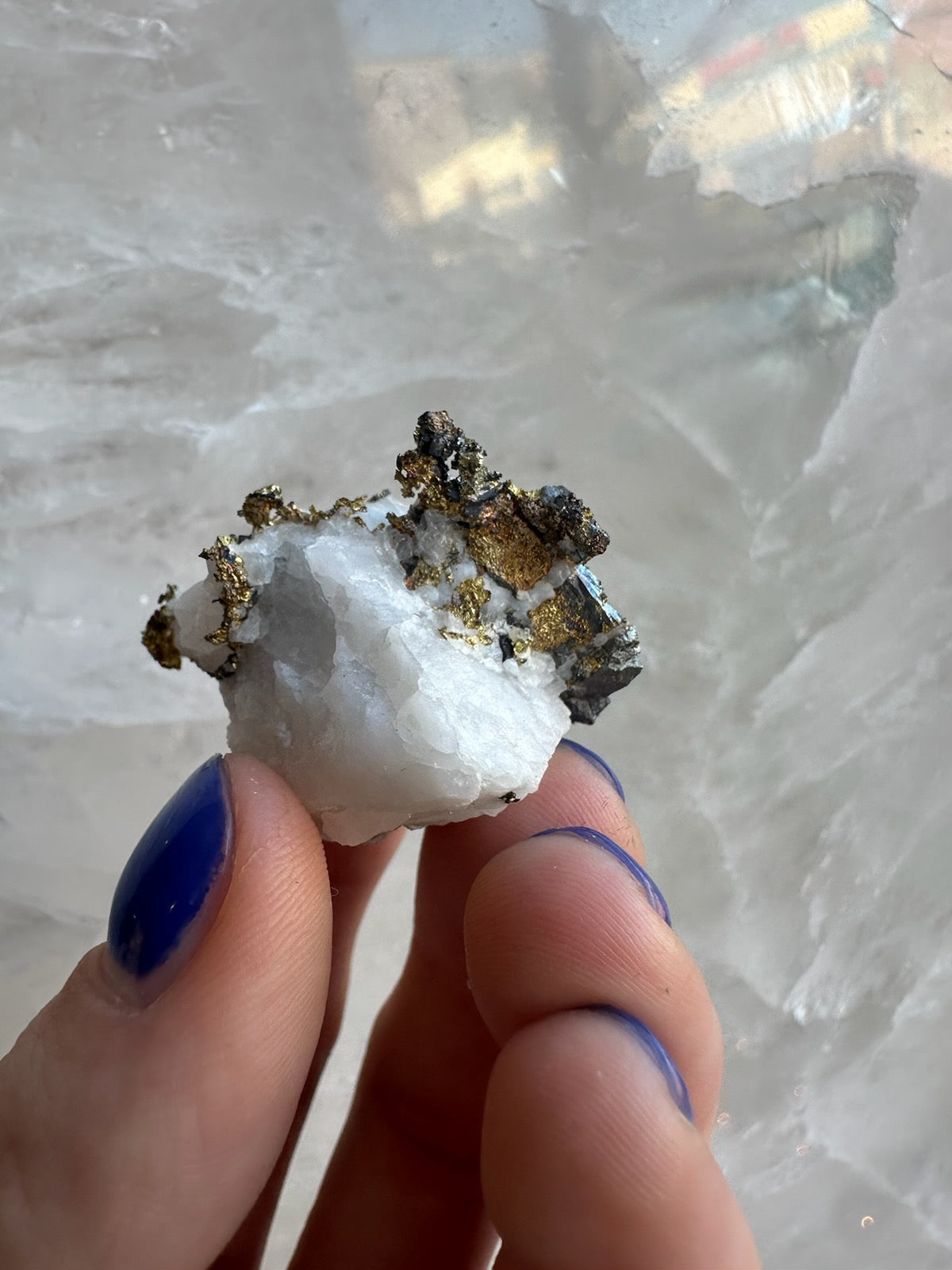 Crystalline Gold with Arsenopyrite on Quartz Sierra Co., Alleghany by Rare Earth Gallery - product image 4 for Resin Society